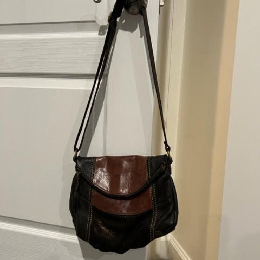 The Sak Leather Patchwork Foldover Crossbody - image 3